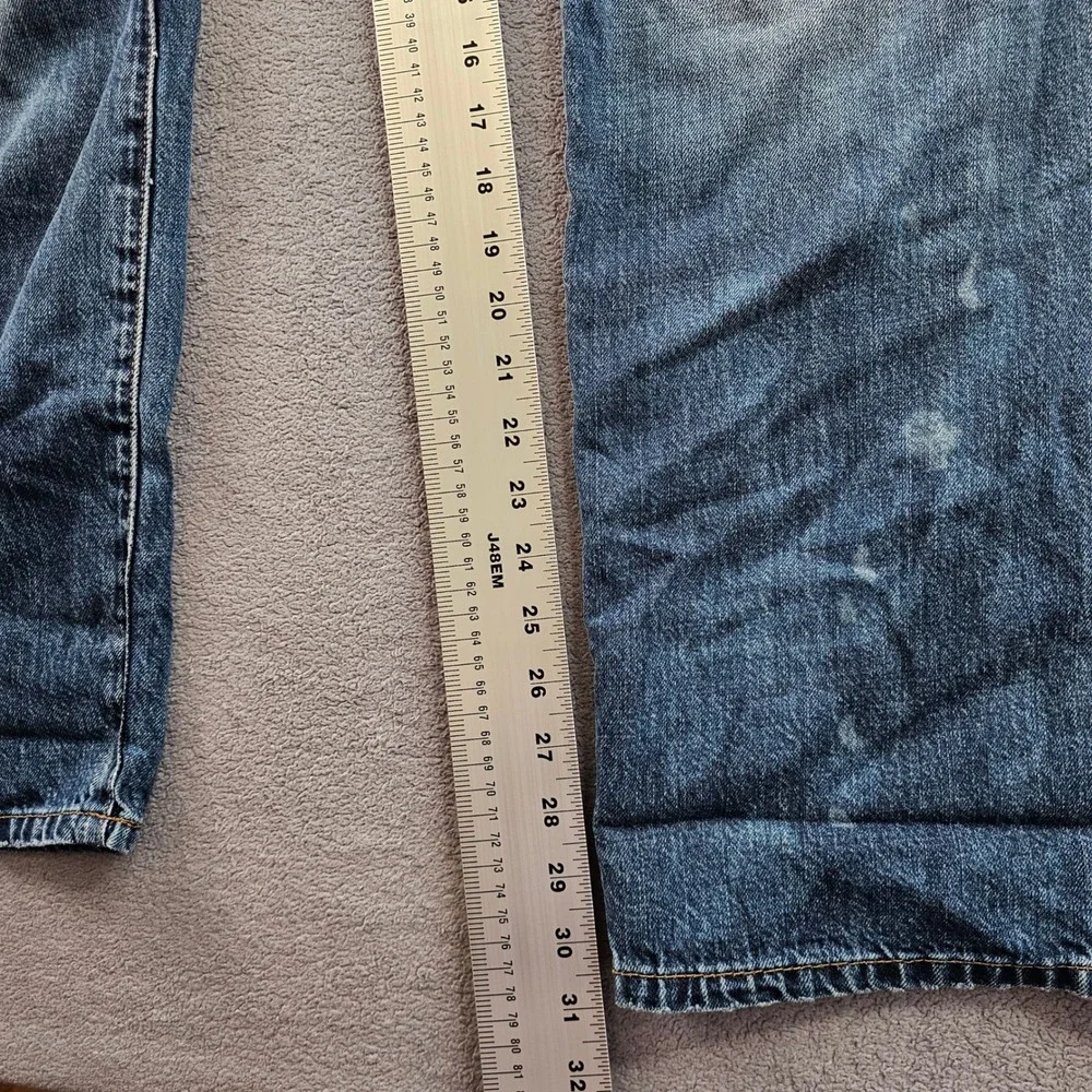 Banana Republic Boyfriend Jeans Men 31L Blue Premium Denim Streetwear Distressed